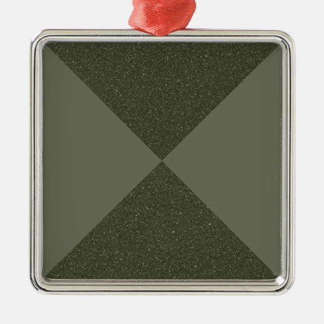 Ornamento de la Cruz Moderna Verde Moss (Frente)