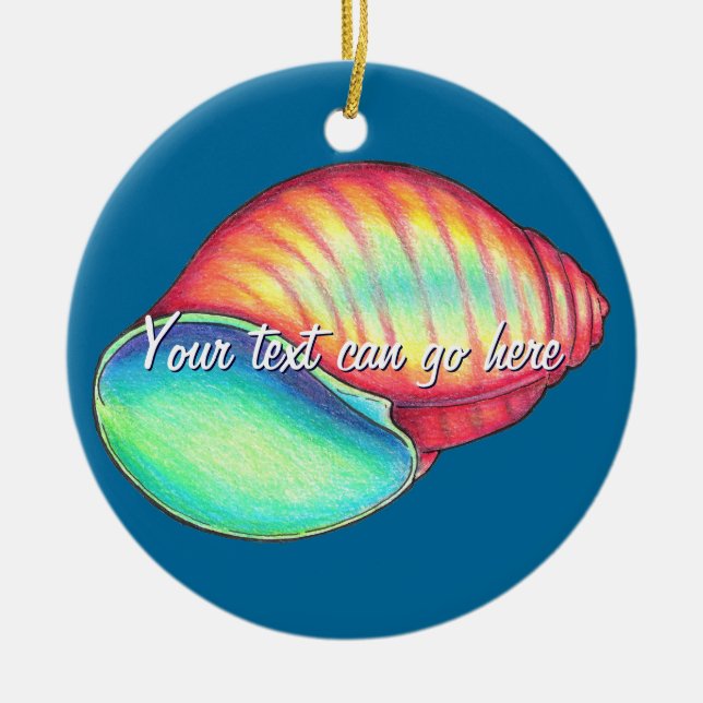 Ornamento de la cubierta del mar de arcoiris (Frente)