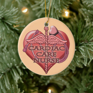 Ornamento de la enfermera Caduceus Cardiac