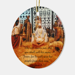 Ornamento de la escena de la natividad del 1:21 de