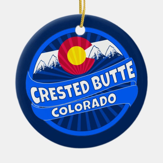 Ornamento de la escoba de la montaña de Crested Bu (Frente)