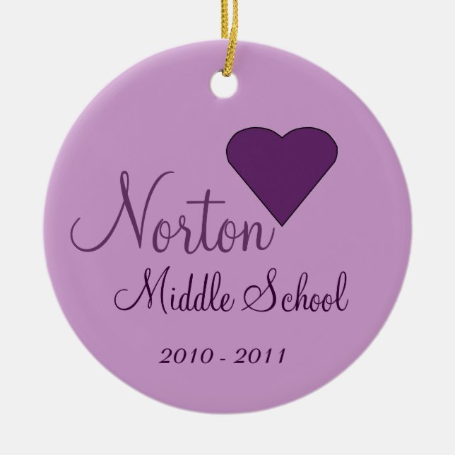 Ornamento de la escuela secundaria de NORTON (Frente)