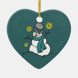 Ornamento de la esperanza del muñeco de nieve
