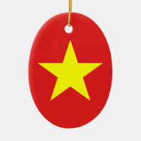 Ornamento de la estrella amarilla de la bandera de
