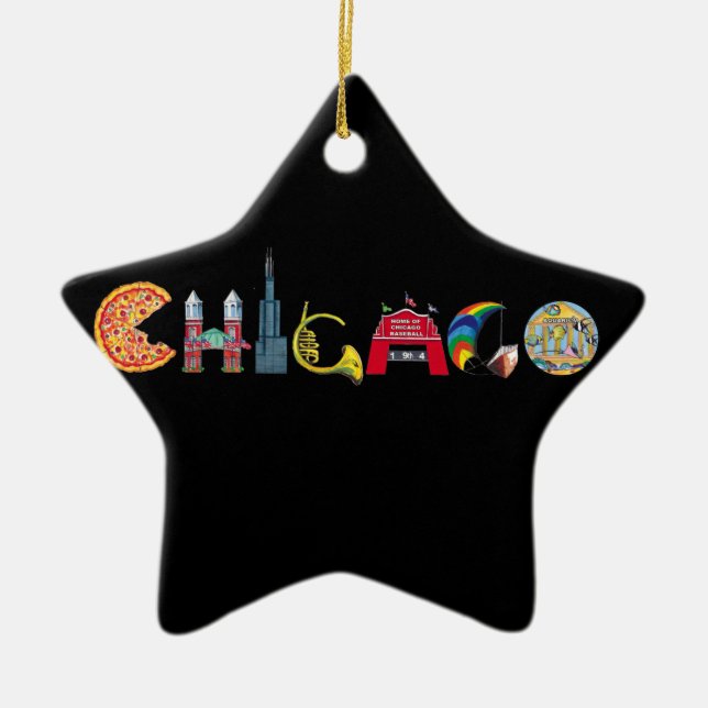 Ornamento de la estrella de Chicago (Frente)
