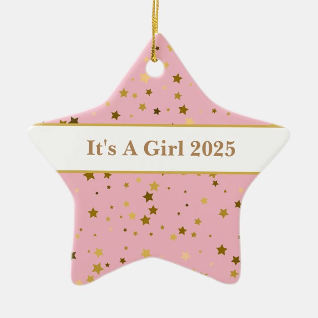 Ornamento de la Estrella de la Niña Bebé (Frente)