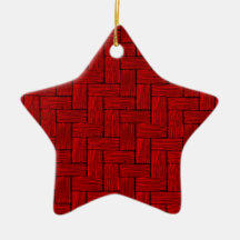 Ornamento de la estrella de madera roja brillante