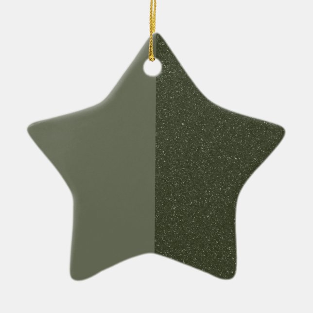 Ornamento de la estrella de textura de Moss Green  (Frente)