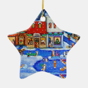 Ornamento de la estrella del Corgi Galés del