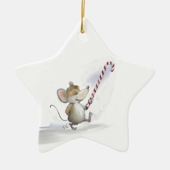 Ornamento de la estrella del movimiento del ratón  (Frente)