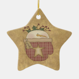 Ornamento de la estrella del navidad de la manopla