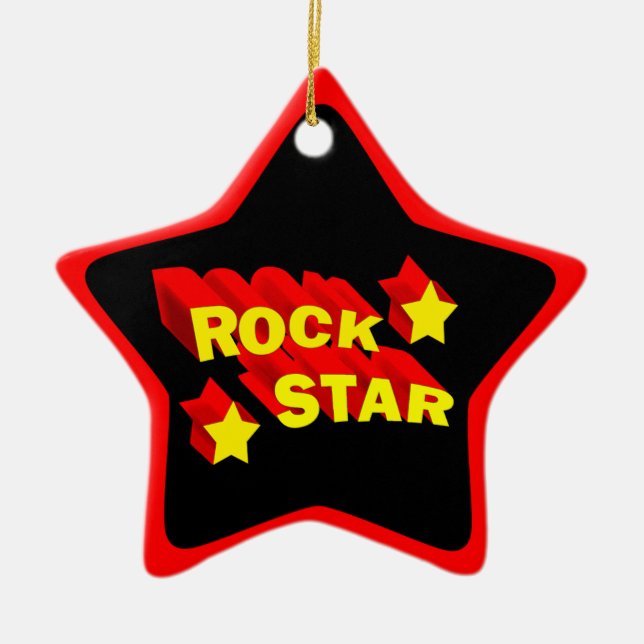 Ornamento de la estrella del rock (Frente)