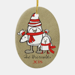 ornamento de la familia 311-Penguin