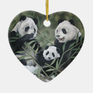 Ornamento de la familia de la panda