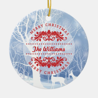 Ornamento de la familia de las Felices Navidad de