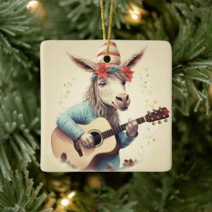 Ornamento de la familia del burro bebé, regalos de
