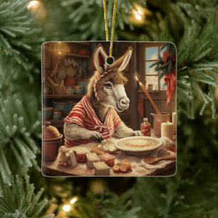 Ornamento de la familia del burro bebé, regalos de