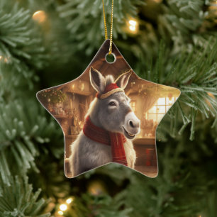 Ornamento de la familia del burro bebé, regalos de