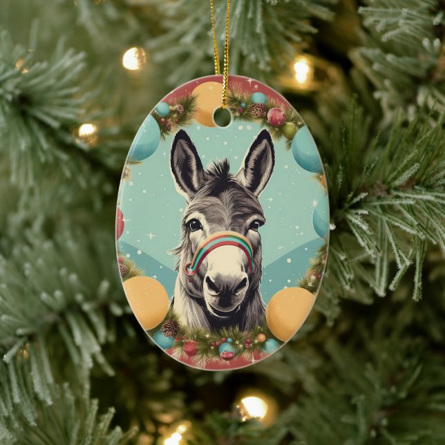 Ornamento de la familia del burro bebé, regalos de (Árbol)