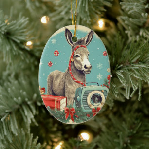 Ornamento de la familia del burro bebé, regalos de