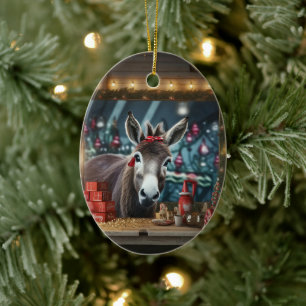 Ornamento de la familia del burro bebé, regalos de