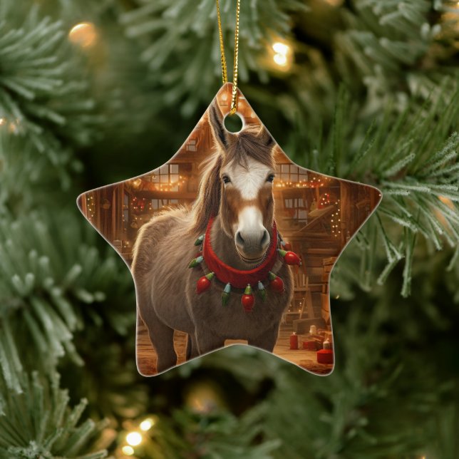 Ornamento de la familia del burro bebé, regalos de (Árbol)