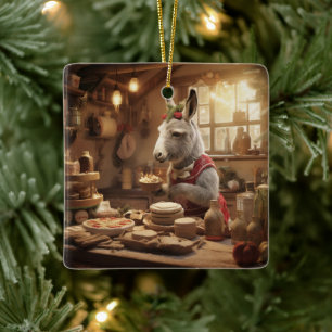 Ornamento de la familia del burro bebé, regalos de