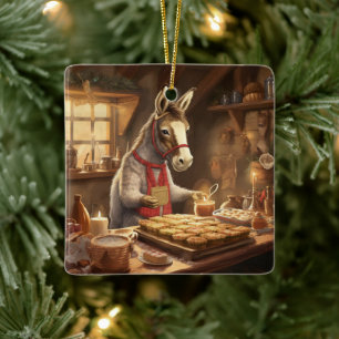 Ornamento de la familia del burro bebé, regalos de