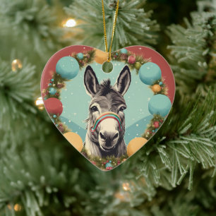 Ornamento de la familia del burro bebé, regalos de