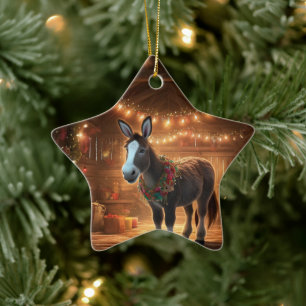 Ornamento de la familia del burro bebé, regalos de