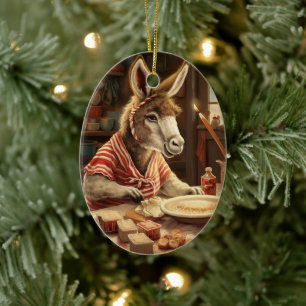 Ornamento de la familia del burro bebé, regalos de