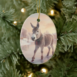 Ornamento de la familia del burro bebé, regalos de