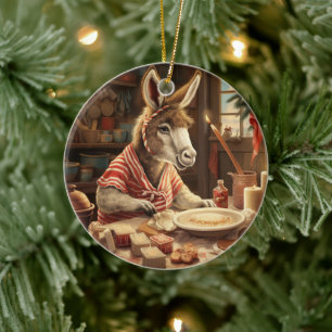 Ornamento de la familia del burro bebé, regalos de