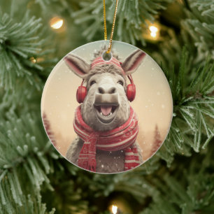 Ornamento de la familia del burro bebé, regalos de