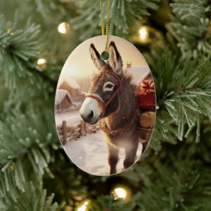 Ornamento de la familia del burro bebé, regalos de