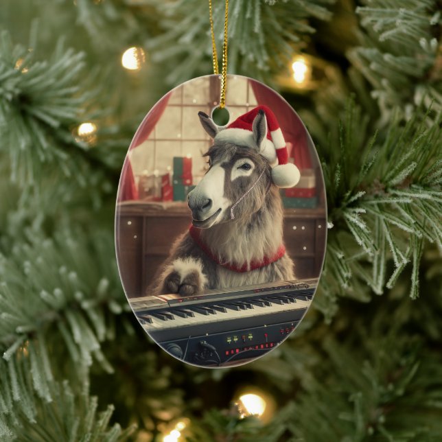 Ornamento de la familia del burro bebé, regalos de (Árbol)