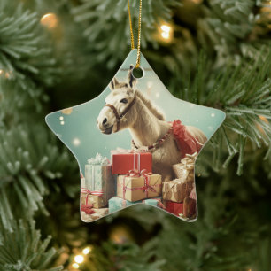 Ornamento de la familia del burro bebé, regalos de