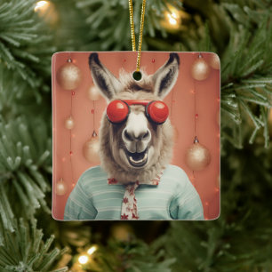 Ornamento de la familia del burro bebé, regalos de