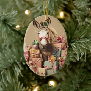 Ornamento de la familia del burro bebé, regalos de
