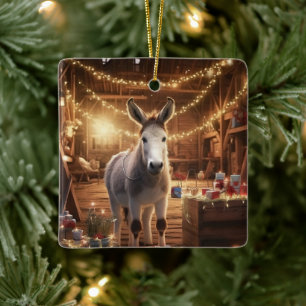 Ornamento de la familia del burro bebé, regalos de