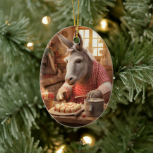 Ornamento de la familia del burro bebé, regalos de
