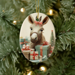 Ornamento de la familia del burro bebé, regalos de