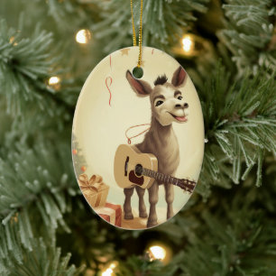 Ornamento de la familia del burro bebé, regalos de