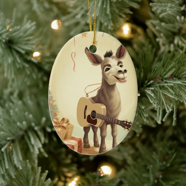 Ornamento de la familia del burro bebé, regalos de (Árbol)