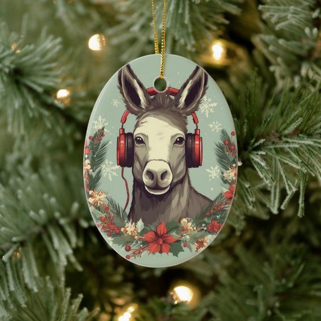 Ornamento de la familia del burro bebé, regalos de (Árbol)