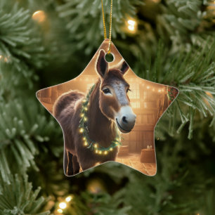 Ornamento de la familia del burro bebé, regalos de