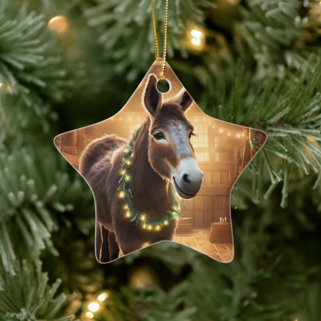 Ornamento de la familia del burro bebé, regalos de (Árbol)