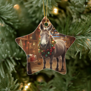 Ornamento de la familia del burro bebé, regalos de