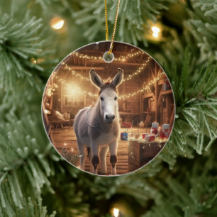 Ornamento de la familia del burro bebé, regalos de