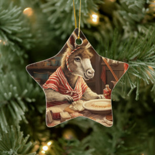 Ornamento de la familia del burro bebé, regalos de